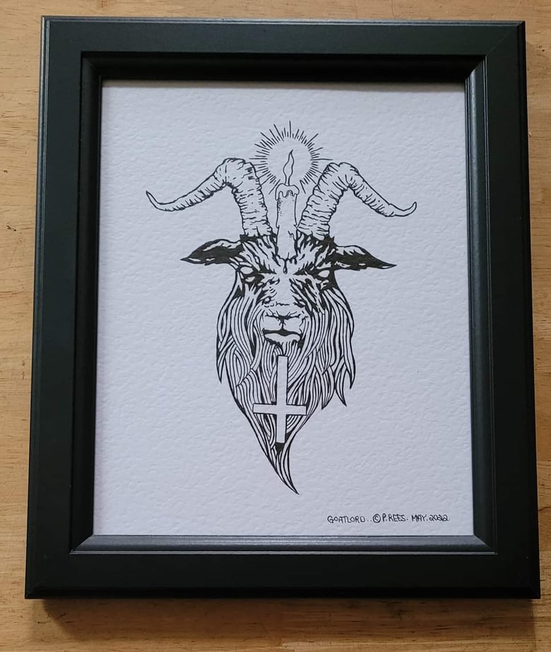 Image of Goatlord original pen and ink drawing 