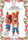 SEBASTIAN the Squirrel 16 inch sewing pattern, with full instructions UK Made