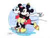 "Mickey and Minnie On Ice" painting