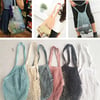 Cotton Mesh Shopping Bag Reusable String Fruit Storage Handbag 