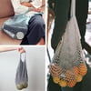 Cotton Mesh Shopping Bag Reusable String Fruit Storage Handbag 