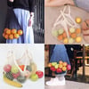 Cotton Mesh Shopping Bag Reusable String Fruit Storage Handbag 