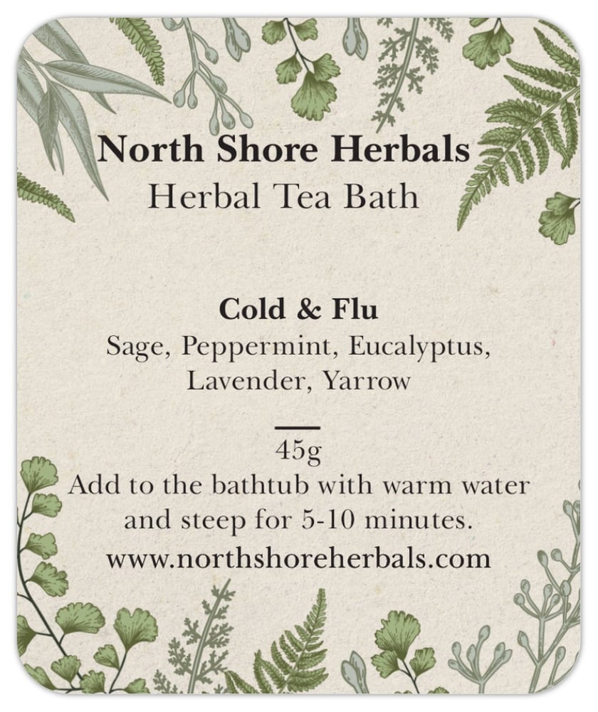 Image of Pack of 4 Cold & Flu Herbal Bath Tea