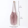 Cotton Mesh Shopping Bag Reusable String Fruit Storage Handbag 