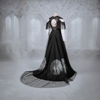 Image 3 of Skull 20s gothic wedding dress black alternative