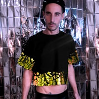 Image 1 of CRACKLED CROP TOP ORO