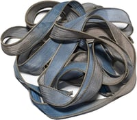 Image 2 of 1PC. BLUE BAYOU 42" hand dyed wrist wrap bracelet silk ribbon/by COLOR KISSED SILK