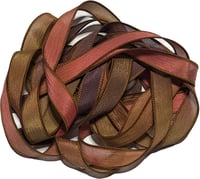 Image 1 of 1PC. CAJUN 42" hand dyed wrist wrap bracelet silk ribbon/by COLOR KISSED SILK