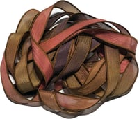 Image 2 of 1PC. CAJUN 42" hand dyed wrist wrap bracelet silk ribbon/by COLOR KISSED SILK