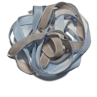 Image 5 of 1PC.  SAND DOLLARS  42" hand dyed wrist wrap bracelet silk ribbon/by COLOR KISSED SILK