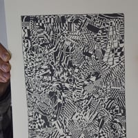 Image 2 of 'Sleeping (In A Dream)' Screen Print on White