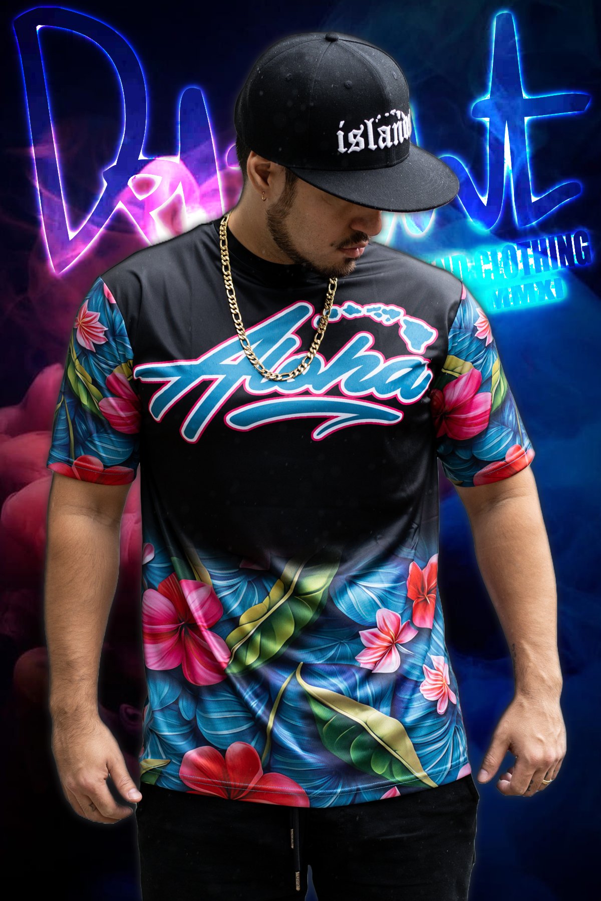 Aloha Islands - Pink/Teal/Black Tropix Jersey