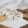 PS2328 - pulsera perlas, esmeraldas y diamantes