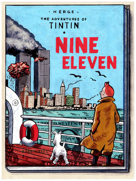Image of Uncut Dollar Original. Tintin Nine Eleven.