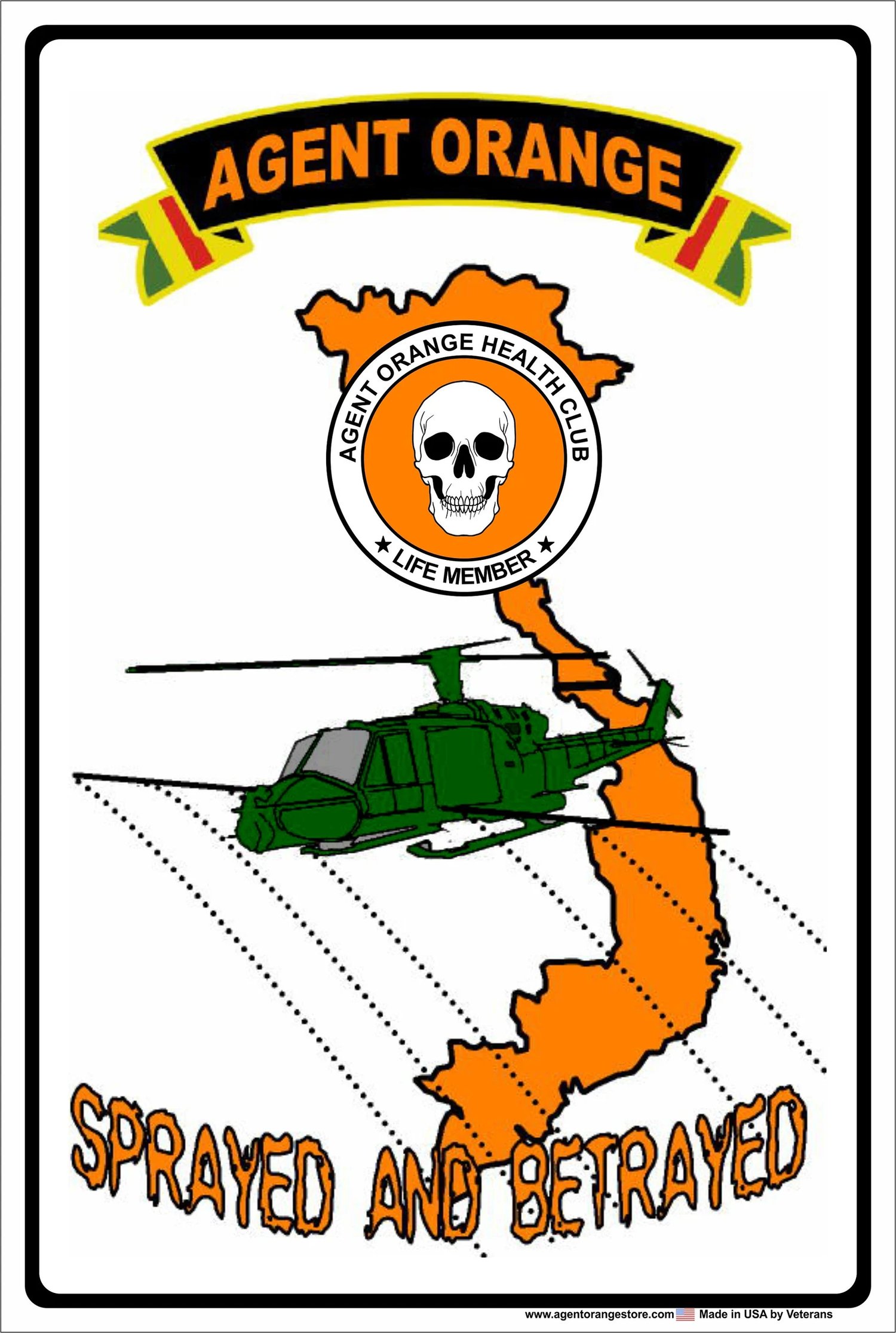Image of Veteran Agent Orange Metal Sign