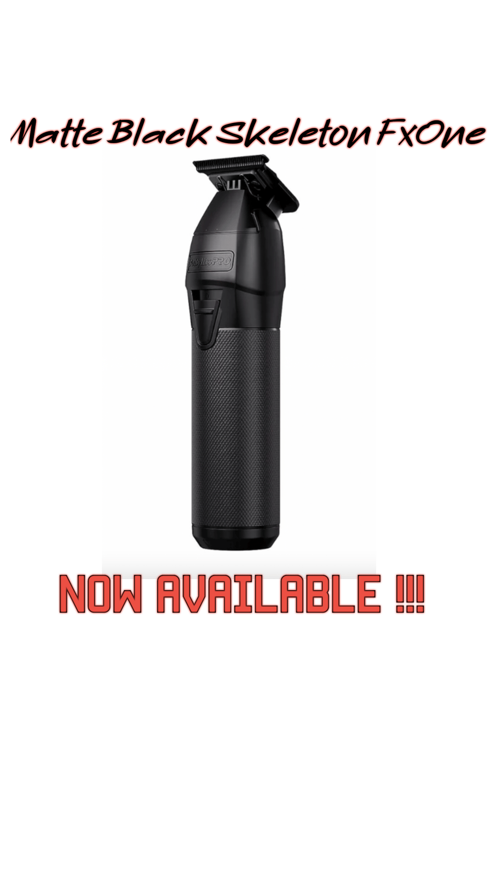 Image of (3 Week Delivery) Matte Black Babyliss Skeleton FxOne Trimmer W/"Modified" Graphite Blade