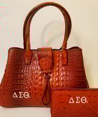 Image 2 of Animal Skin Vegan Tote with Wallet