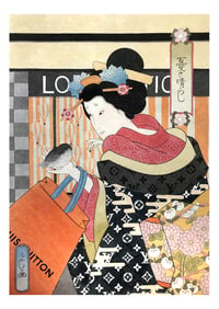 A3 Print - Geisha shopping (leisure time)