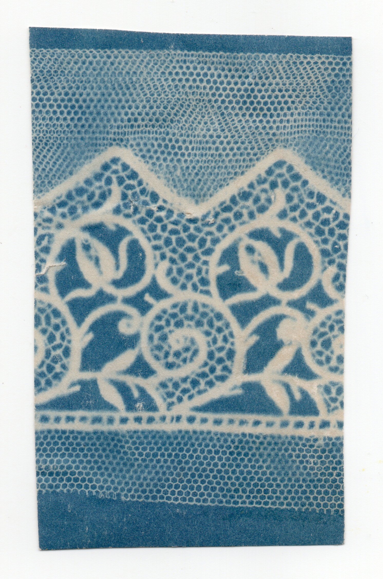 Image of Anonyme: cyanotype photogram of lace, ca. 1900