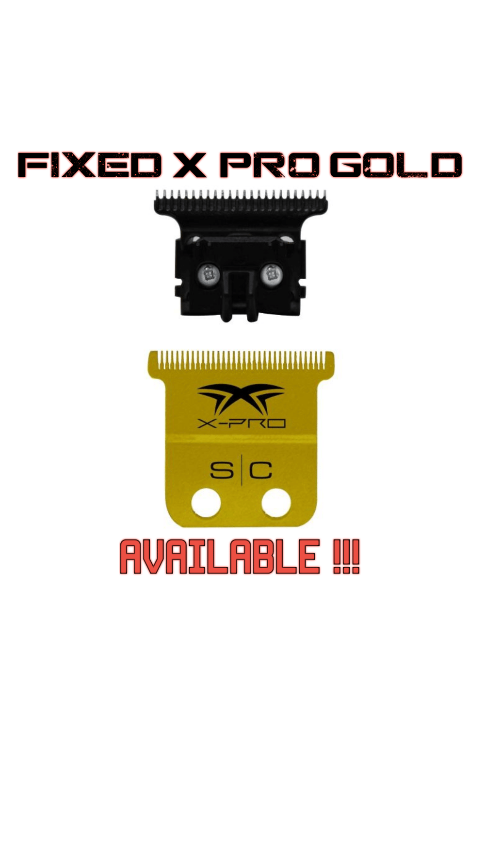 Image of (3 Week Delivery) FIXED X-PRO PRECISION GOLD TITANIUM TRIMMER BLADE