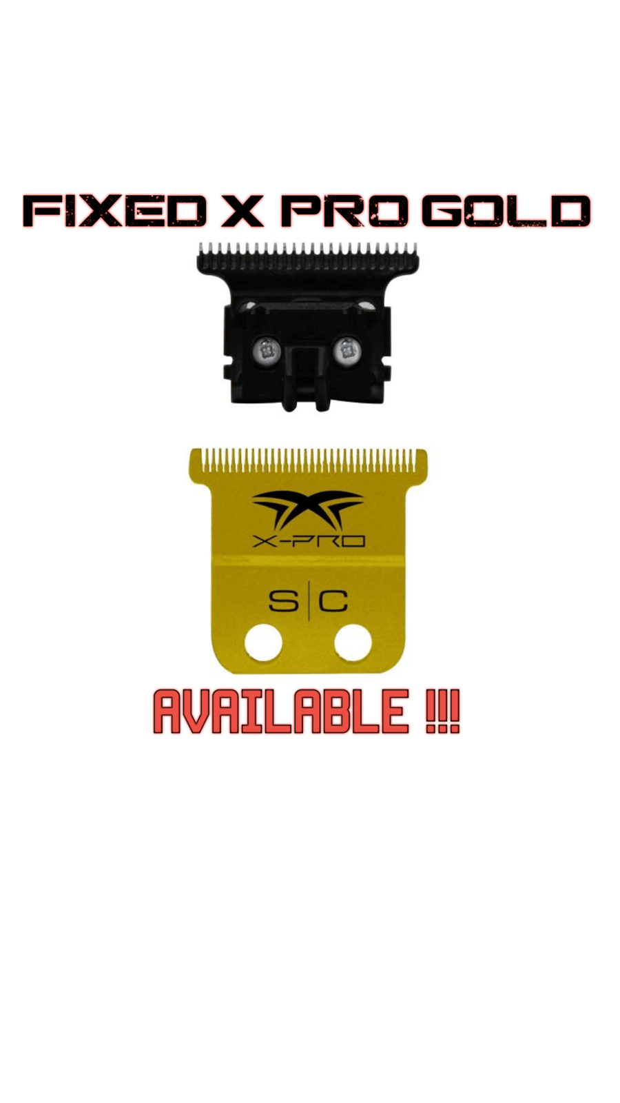 Image of (3 Week Delivery) FIXED X-PRO PRECISION GOLD TITANIUM TRIMMER BLADE