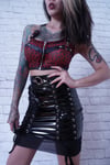 PVC Double Lace Up Skirt (made to order)