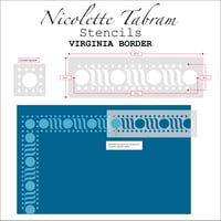 Image 2 of Virginia Border Stencil  for Floors, Walls, Furniture, Fabric.
