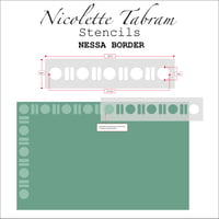 Image 2 of Nessa Border Stencil for Floors, Walls, Furniture, Fabric.