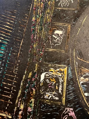Image of She Held Her Head in Her Hands Hand-coloured print