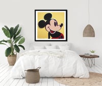 Image 3 of Andy Warhol - Mickey Mouse Yellow, Giclee Print, Square Poster