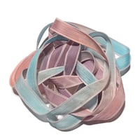 Image 5 of 1PC. SNAP DRAGONS 42" hand dyed wrist wrap bracelet silk ribbon/by COLOR KISSED SILK
