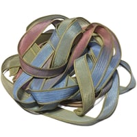 Image 4 of 1PC. GRANDMA'S ATTIC  42" hand dyed wrist wrap bracelet silk ribbon/by COLOR KISSED SILK