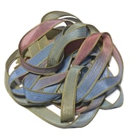 Image 3 of 1PC. GRANDMA'S ATTIC  42" hand dyed wrist wrap bracelet silk ribbon/by COLOR KISSED SILK