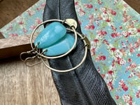 Image 1 of Mint Amazonite brass earrings/ n51