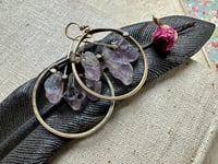 Image 1 of Raw Amethyst earrings/ n49