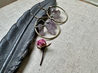 Image 4 of Raw Amethyst earrings/ n49