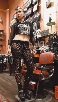 Image 1 of Leopardpants with studs and lace