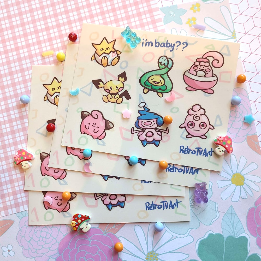 Image of Baby Pokemon Sticker Sheet