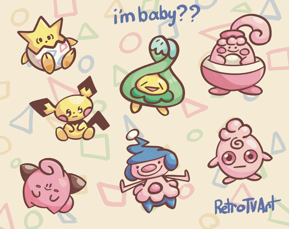 Image of Baby Pokemon Sticker Sheet