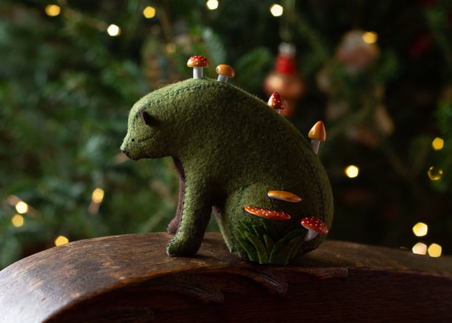 Mushroom Bear Forest Spirit