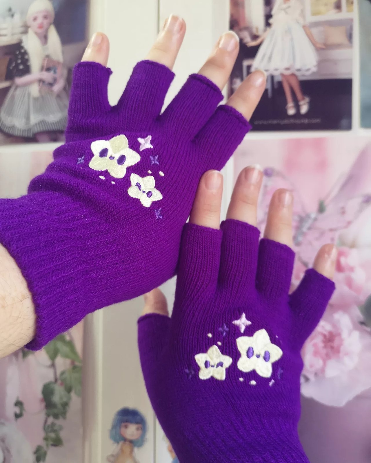 Fingerless Star Gloves | Tinkerbells Kawaii