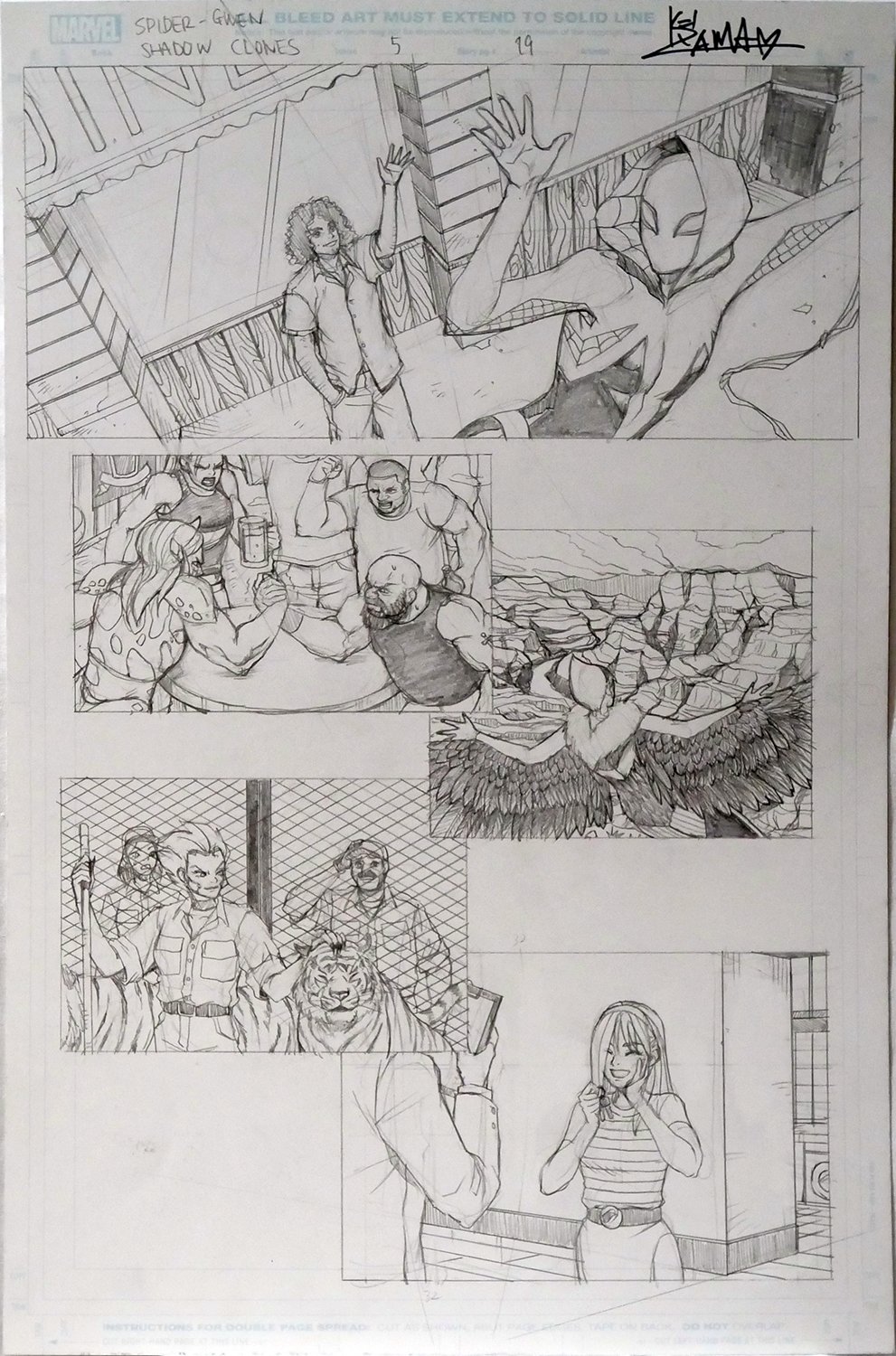 Image of Spider-Gwen: Shadow Clones #5 Page 19 [PENCIL]