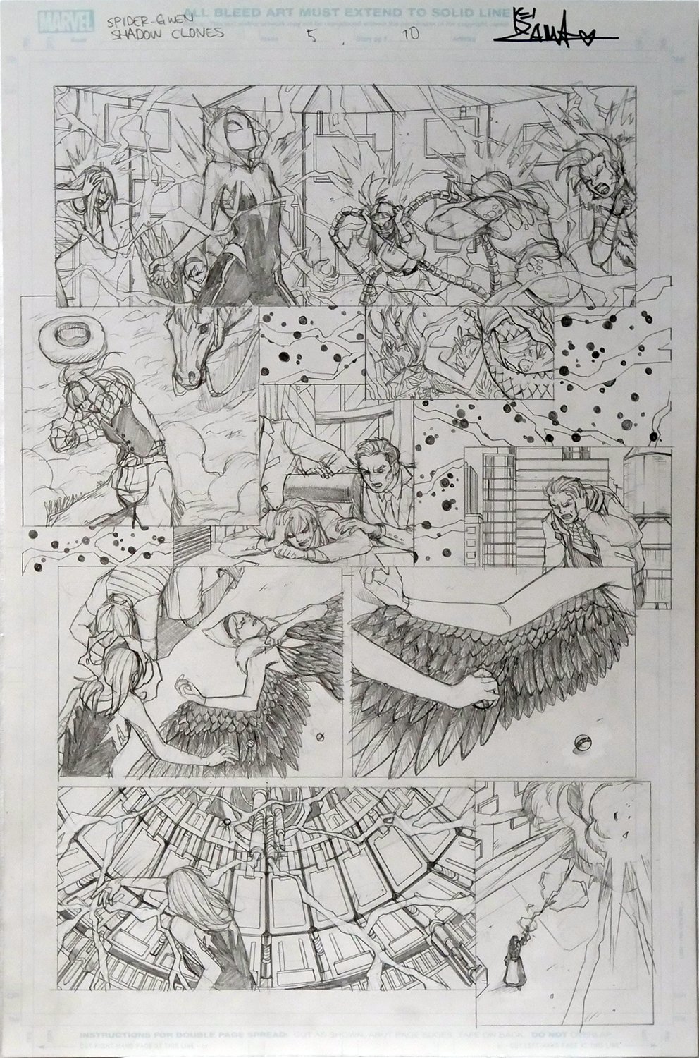 Image of Spider-Gwen: Shadow Clones #5 Page 10 [PENCIL]