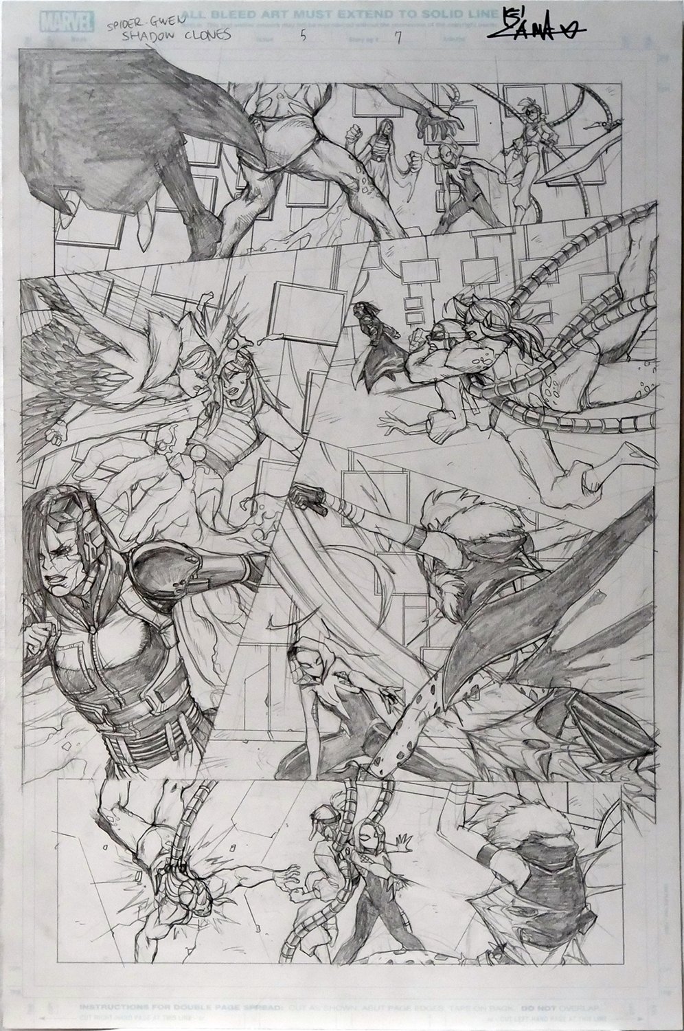 Image of Spider-Gwen: Shadow Clones #5 Page 7 [PENCIL]