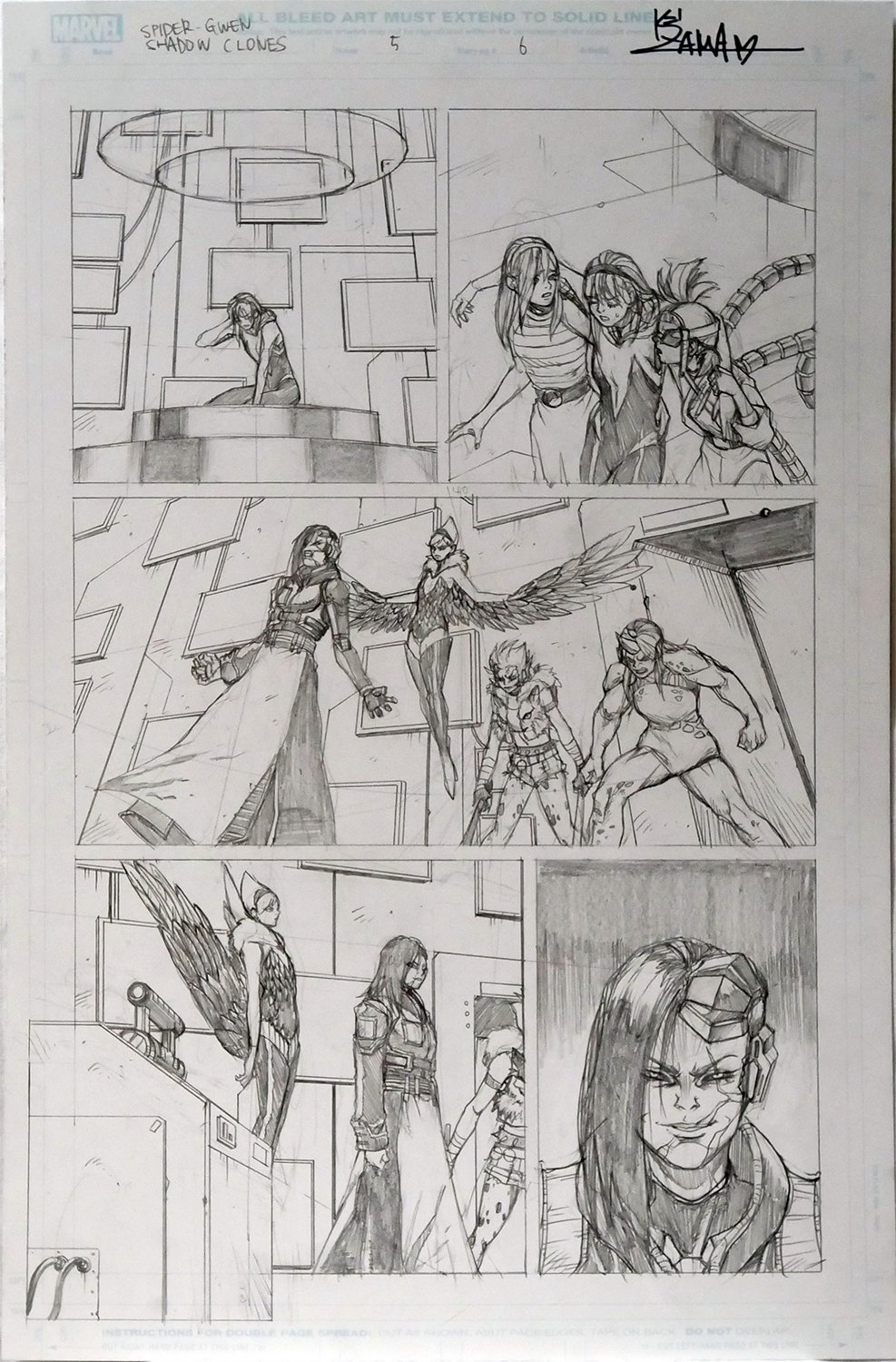 Image of Spider-Gwen: Shadow Clones #5 Page 6 [PENCIL]