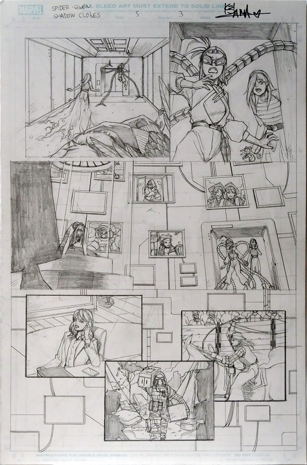 Image of Spider-Gwen: Shadow Clones #5 Page 3 [PENCIL]