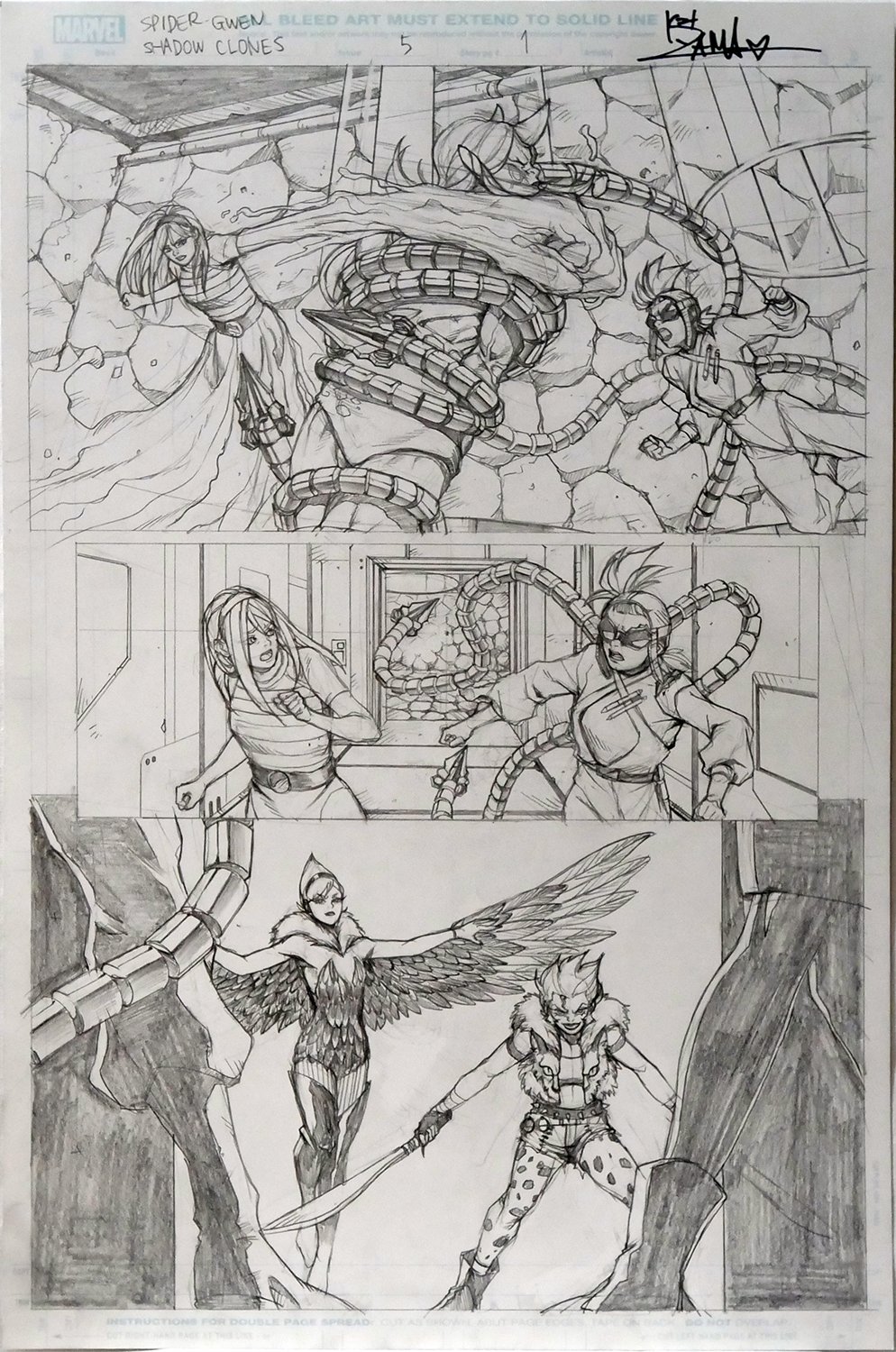 Image of Spider-Gwen: Shadow Clones #5 Page 1 [PENCIL]