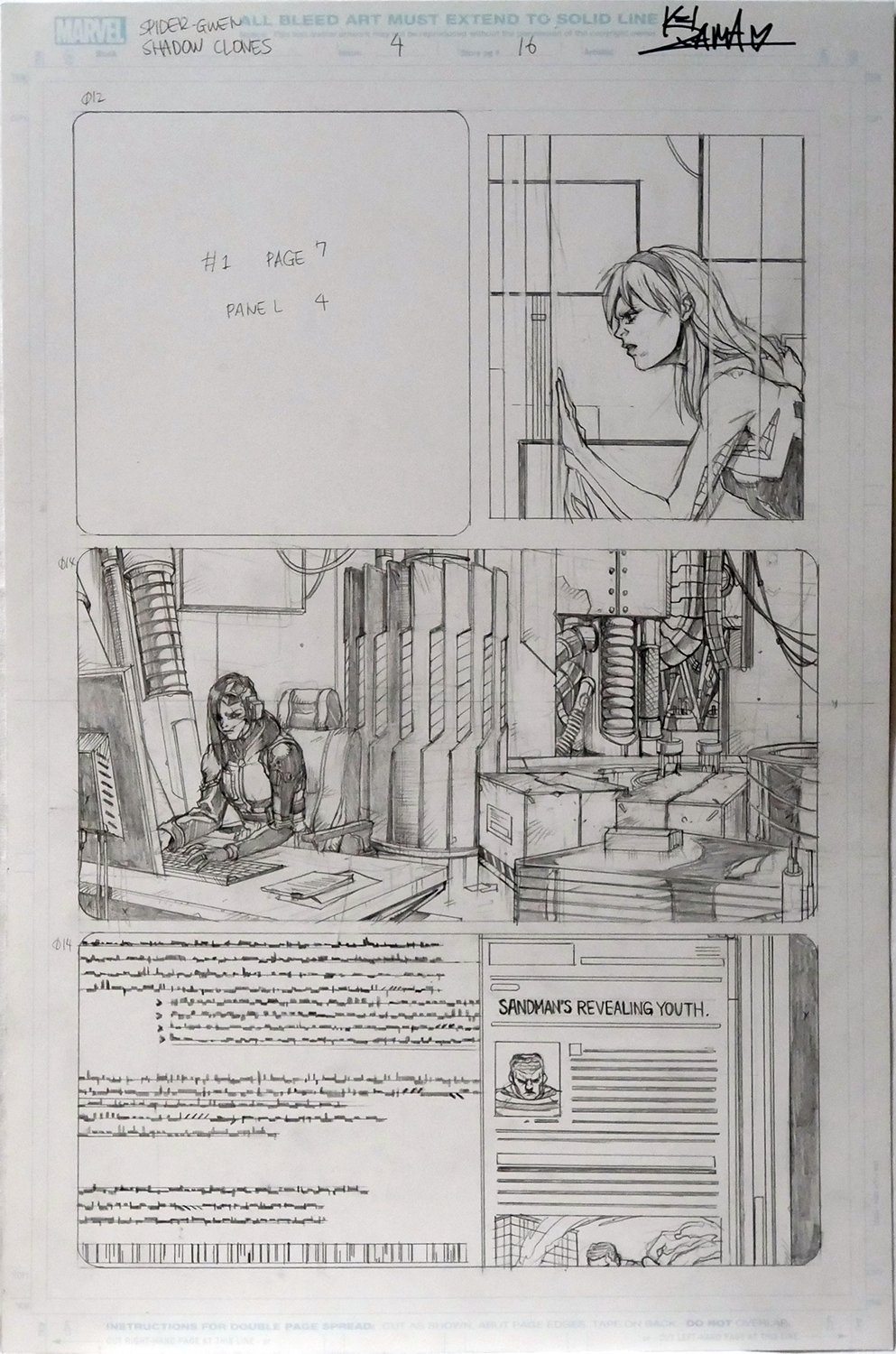 Image of Spider-Gwen: Shadow Clones #4 Page 16 [PENCIL]