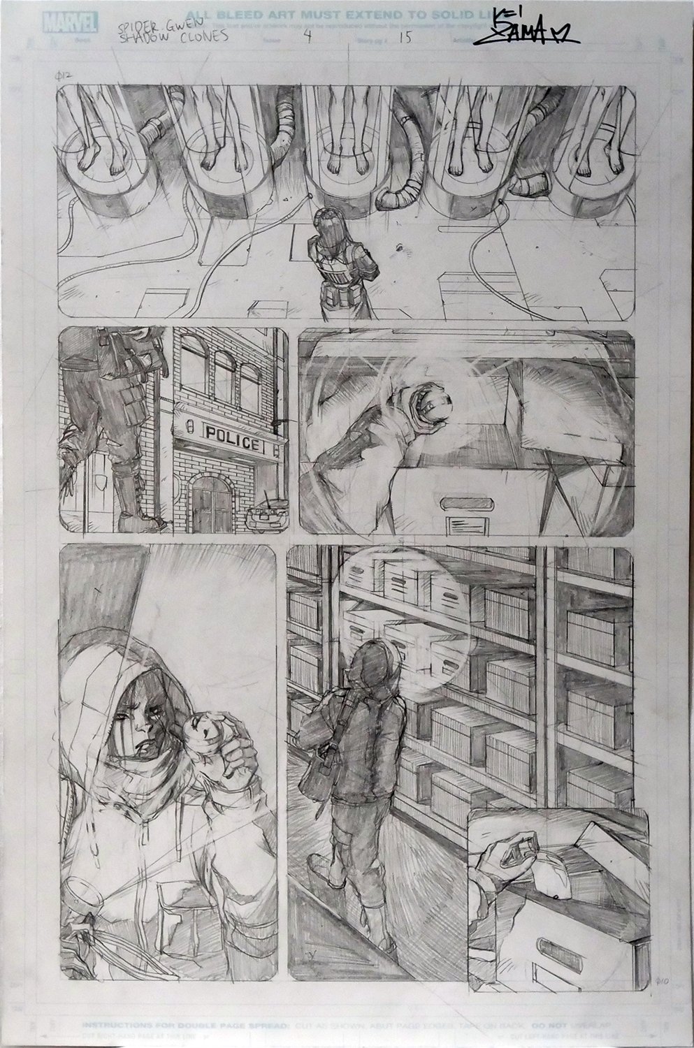 Image of Spider-Gwen: Shadow Clones #4 Page 15 [PENCIL]