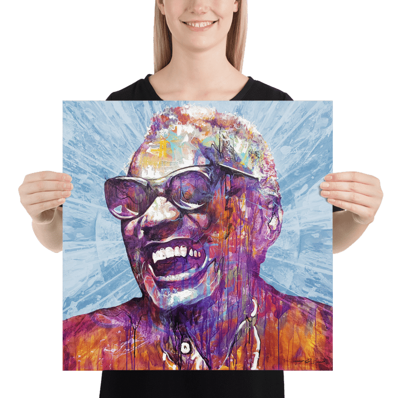 Ray Charles - OPEN EDITION PRINT - FREE WORLDWIDE SHIPPING!!!